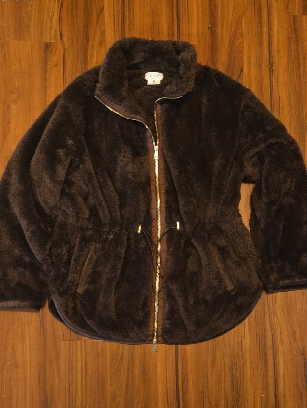 Softies Dream Plush Tunic Jacket In Expresso Xl